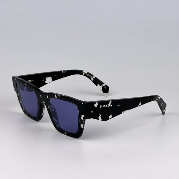 Prada PRA06S 15O50B BRAND NEW Sunglasses Tortoise Black Violet Square Unisex - Picture 11 of 14